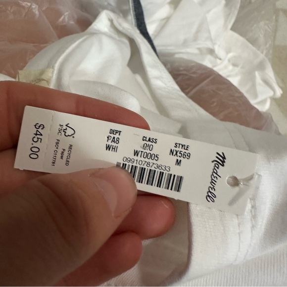 Madewell Cinched Crewneck Tank white - Picture 5 of 5